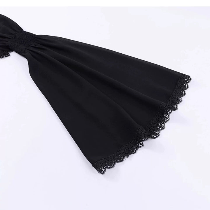 Gothic Lace Camisole &amp;amp; Frill Skirt Set + Flare Sleeve Cardigan / LG1404