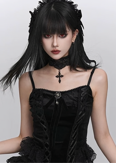 Multi-way Cross Lace Choker/A1128_e4r
