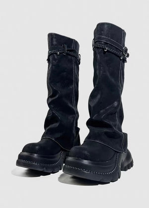 DARK Chain Belt Long Boots / V1184