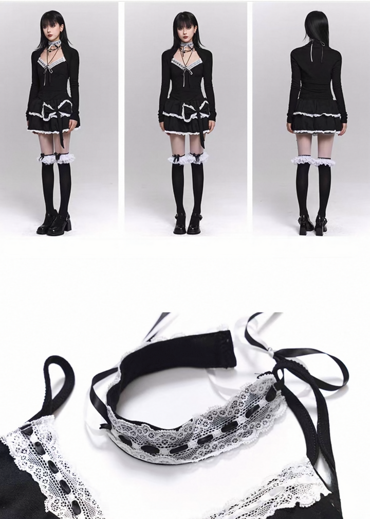 NOCTURNE LACE CARDIGAN & CAMISOLE SET / LG1493