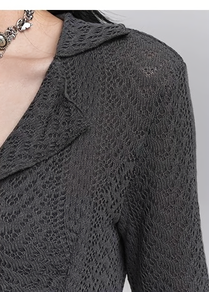 Double Tie Sheer Knit Tops / LG1435