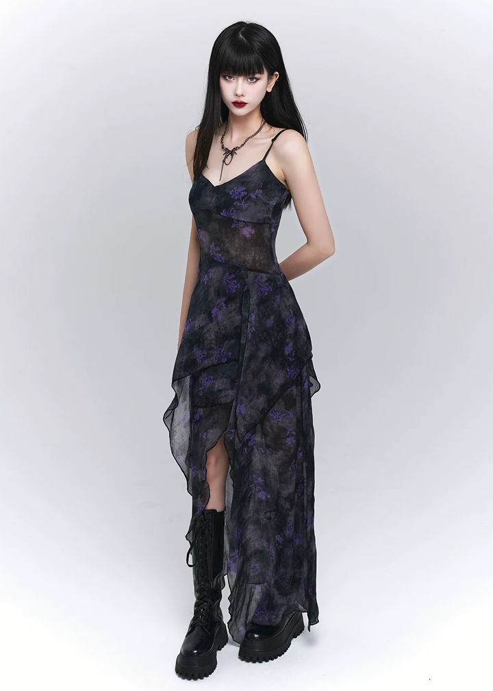 Midnight Bloom Sheer Onepiece / lg1325
