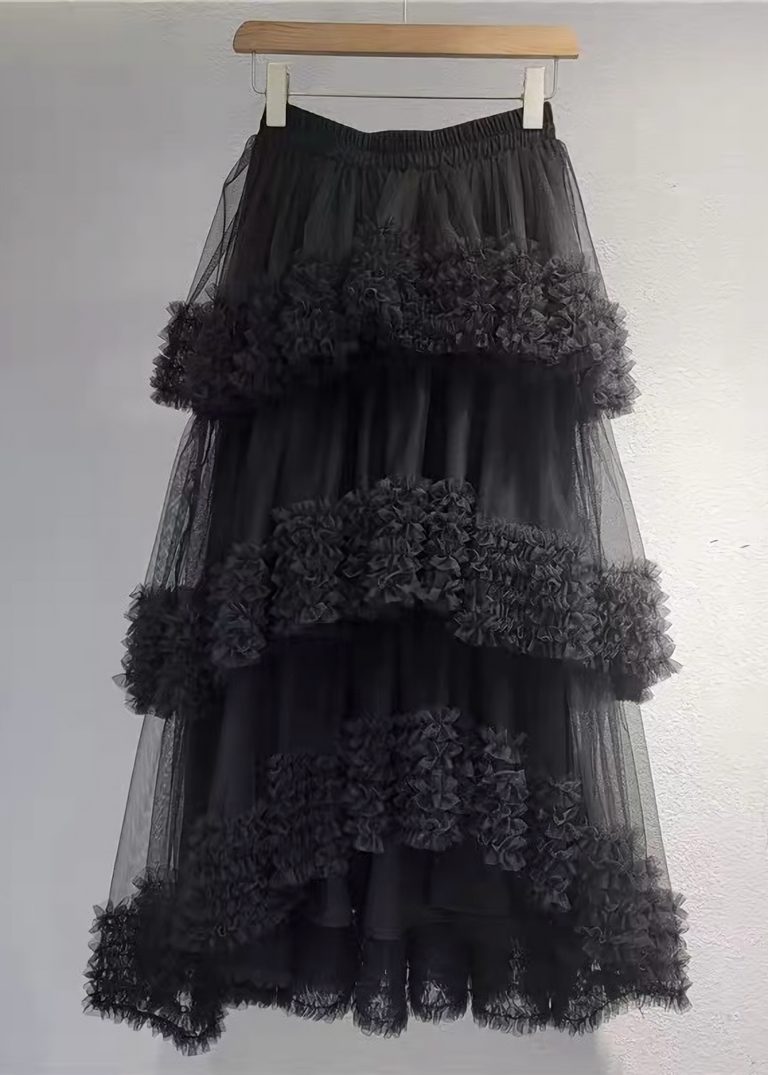 SHADOW TIERED MESH SKIRT / LG1488