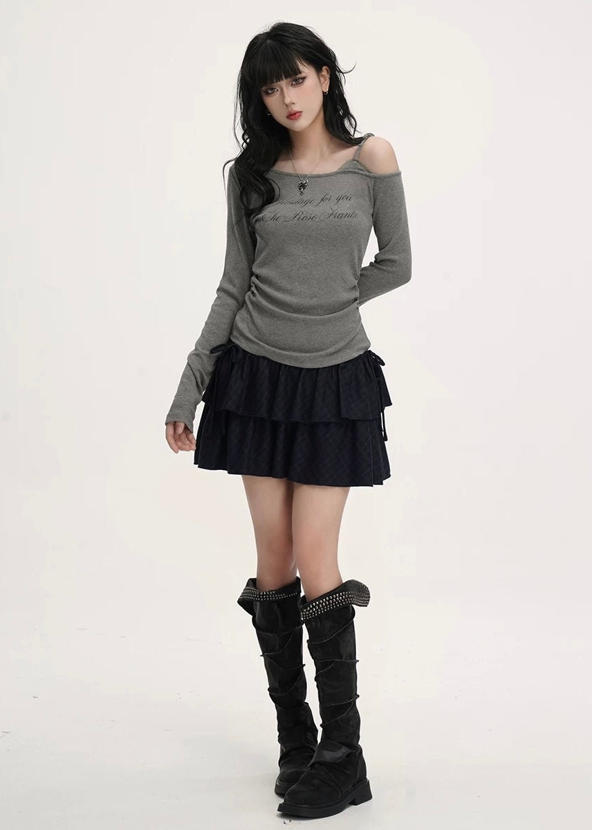 Logo Strap Off-Shoulder Top / LG1391