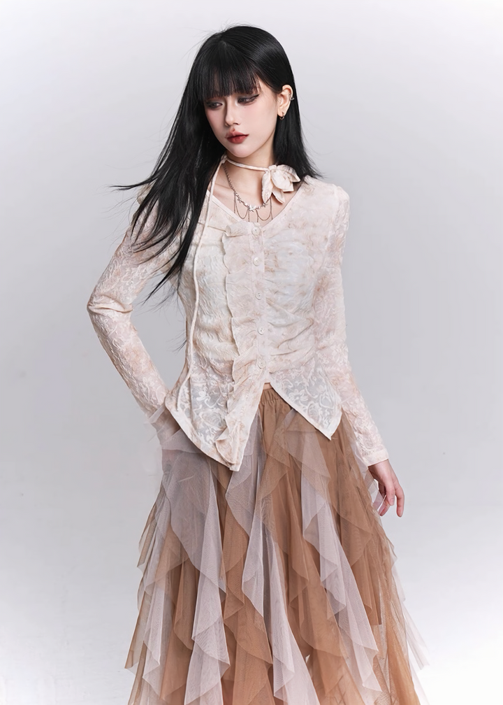 SMOKE DRAPE GOTHIC TOP / LG1530