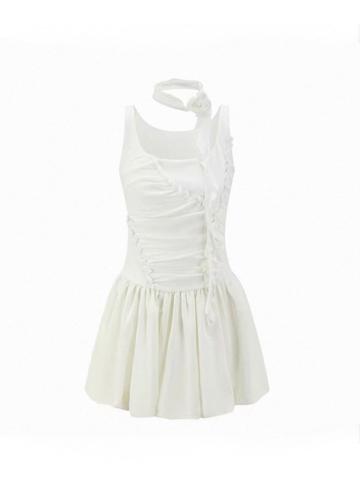ROSE CHOKER BALLOON MINI DRESS / LG1596