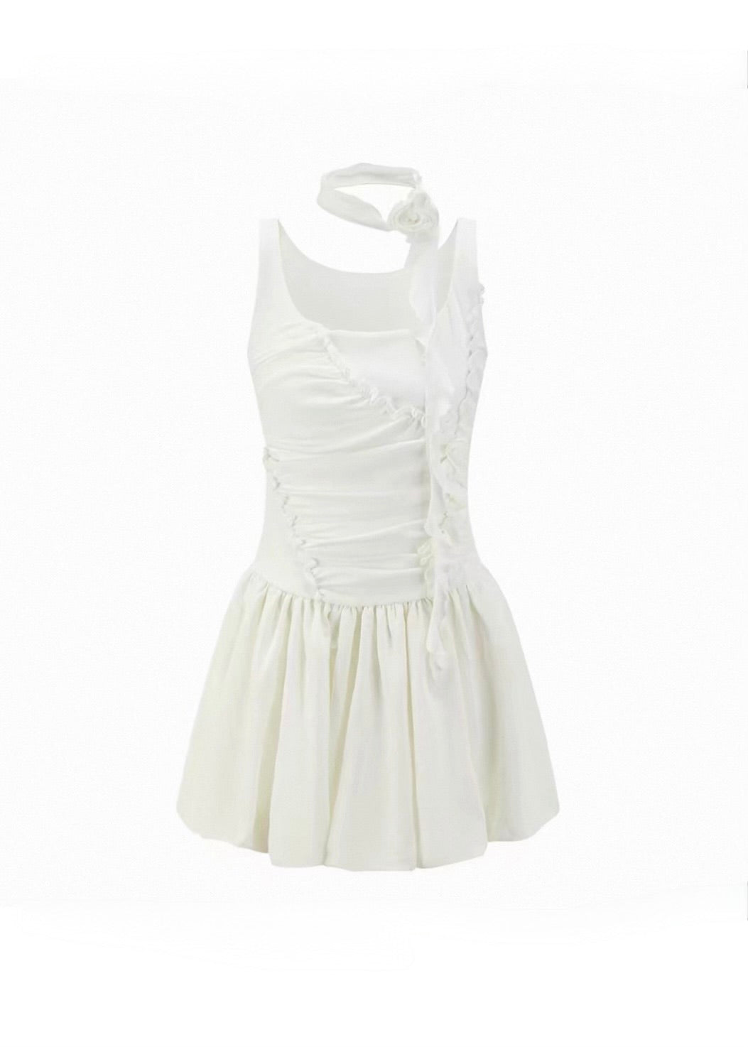ROSE CHOKER BALLOON MINI DRESS / LG1596