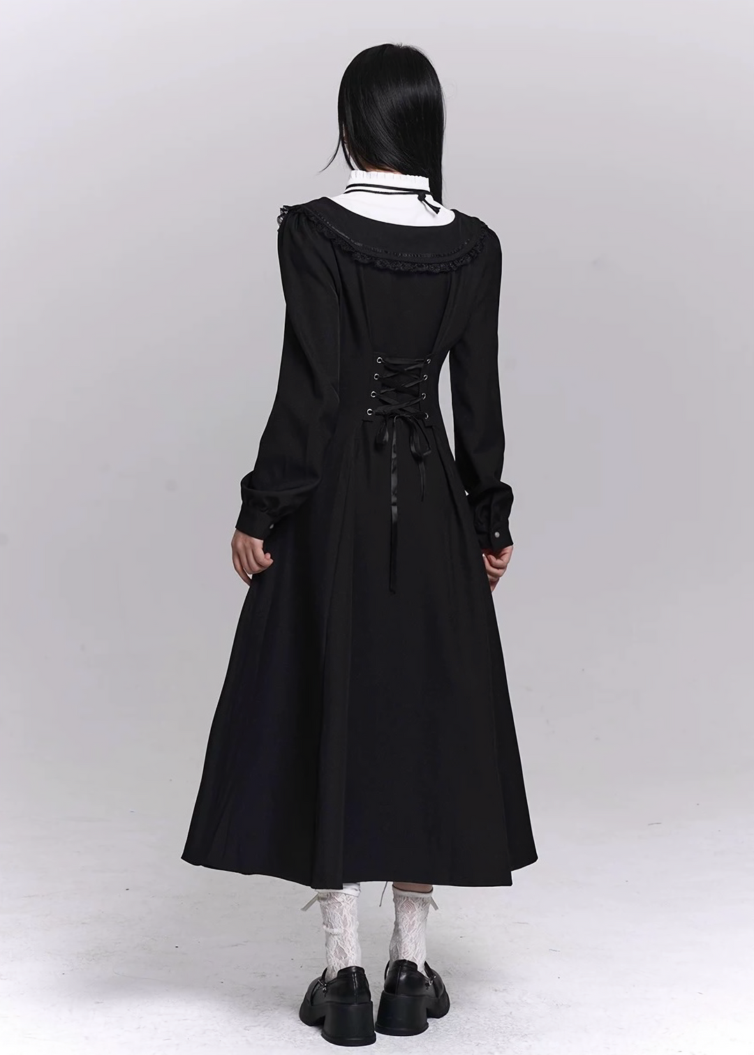 Ghostly Girl Black Long Dress / LG1486