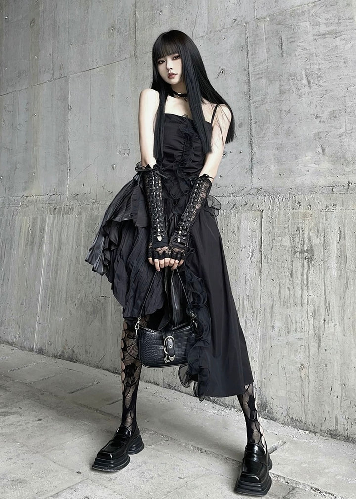 dark suspender dress / LG1201