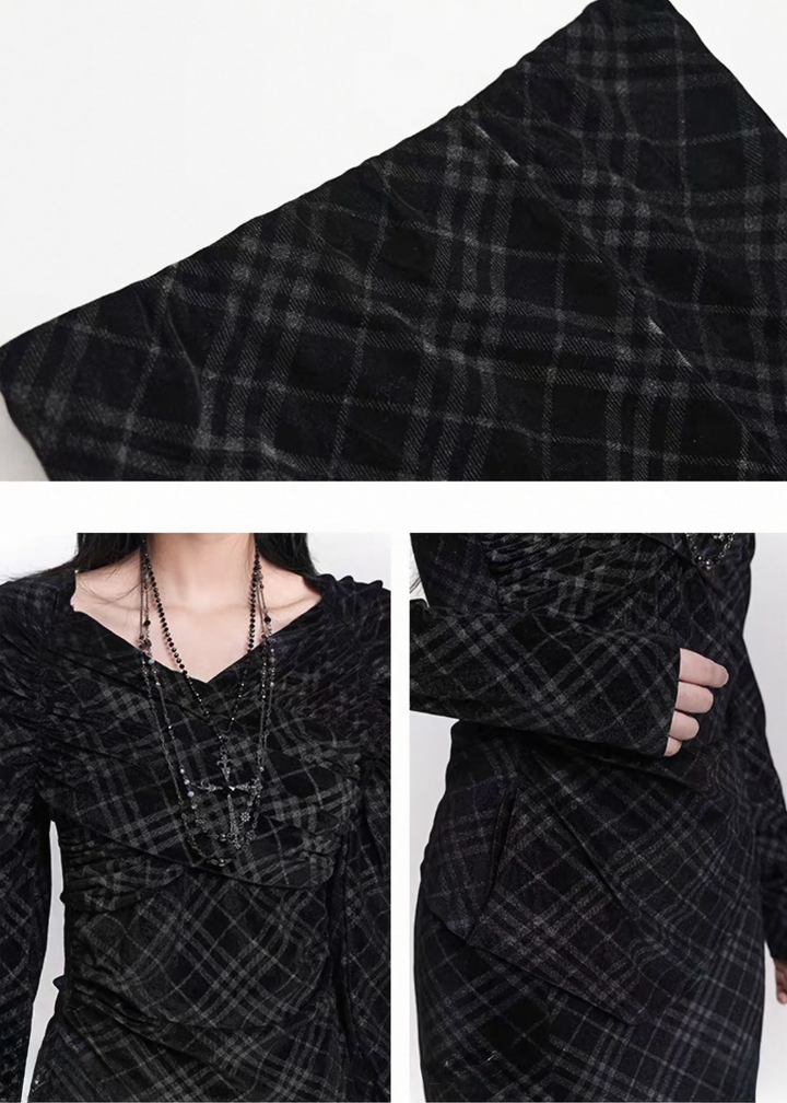 CROSS VELVET LONG SET / LG1472