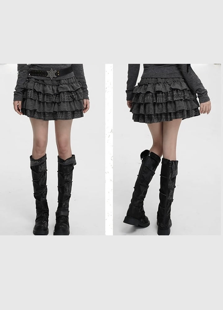 FRILL TIER MINI SKIRT / LG1426