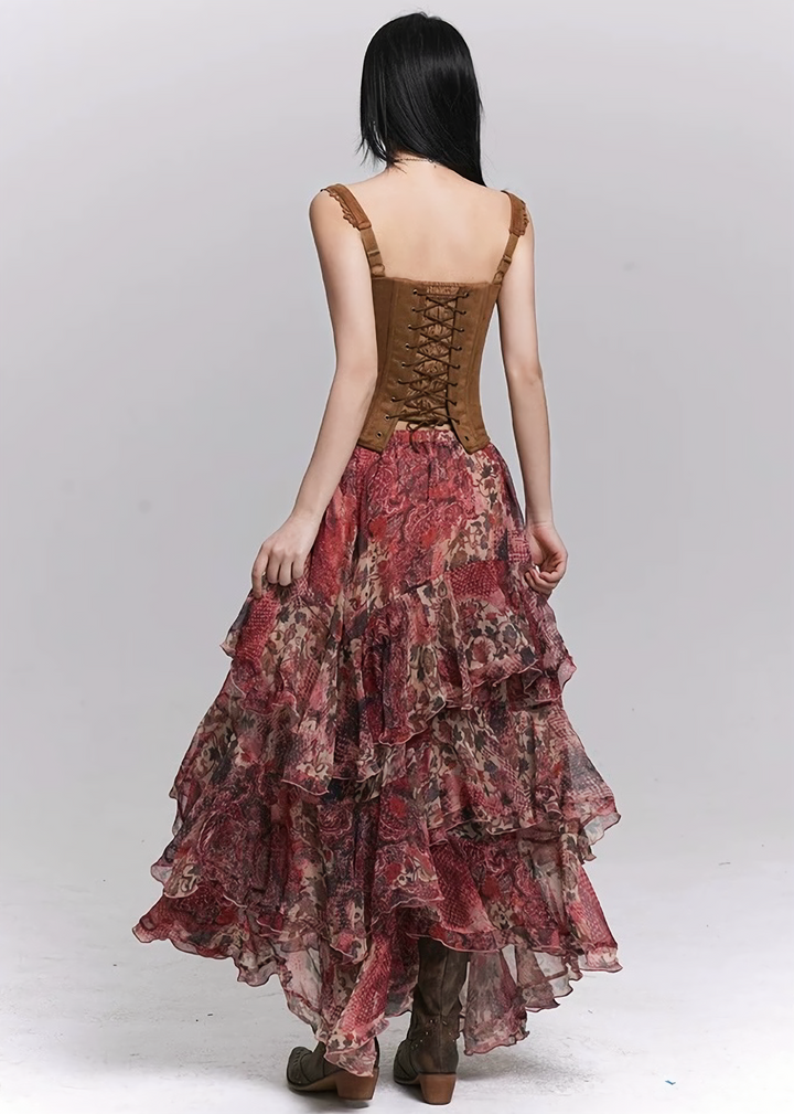 FISHBONE LACE-UP BRA VEST / LG1502