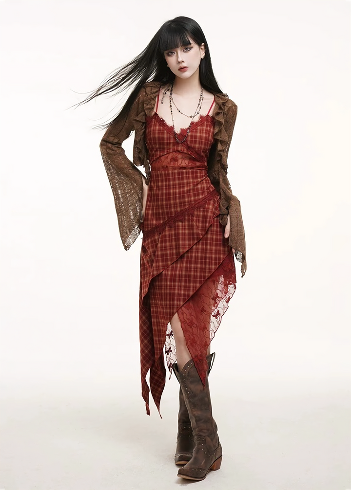 Rouge Lace Sheer Dress/lg1322 