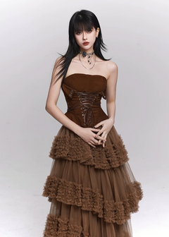 Fishbone Strapless Corset Top / LG1509