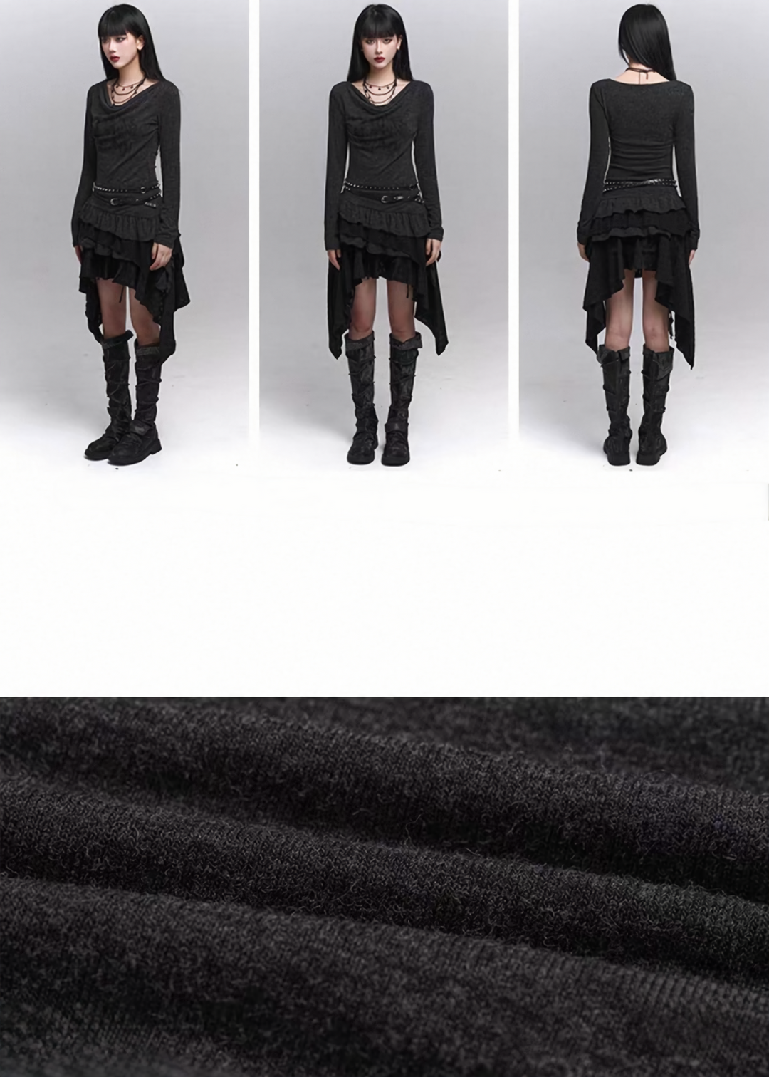 Gothic Layered Dress-like Top  / lg1334