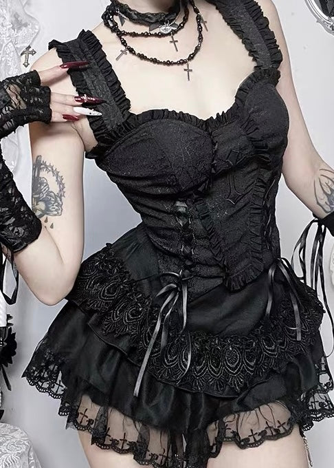 GOTHIC CORSET TOPS &amp; SKIRT / LG1611