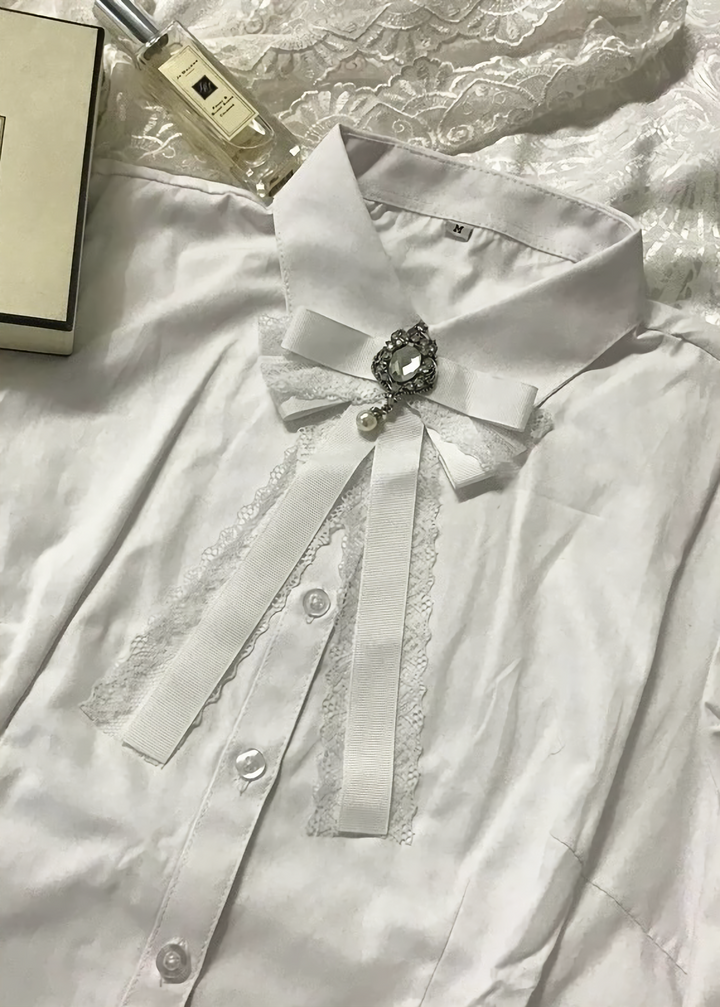 Ribbon Brooch Choker / A1146_e4r