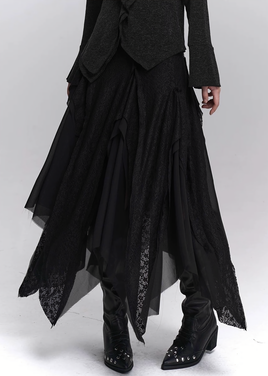 Asym Drape Layer Skirt / LG1434