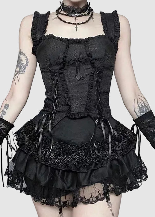 GOTHIC CORSET TOPS &amp; SKIRT / LG1611