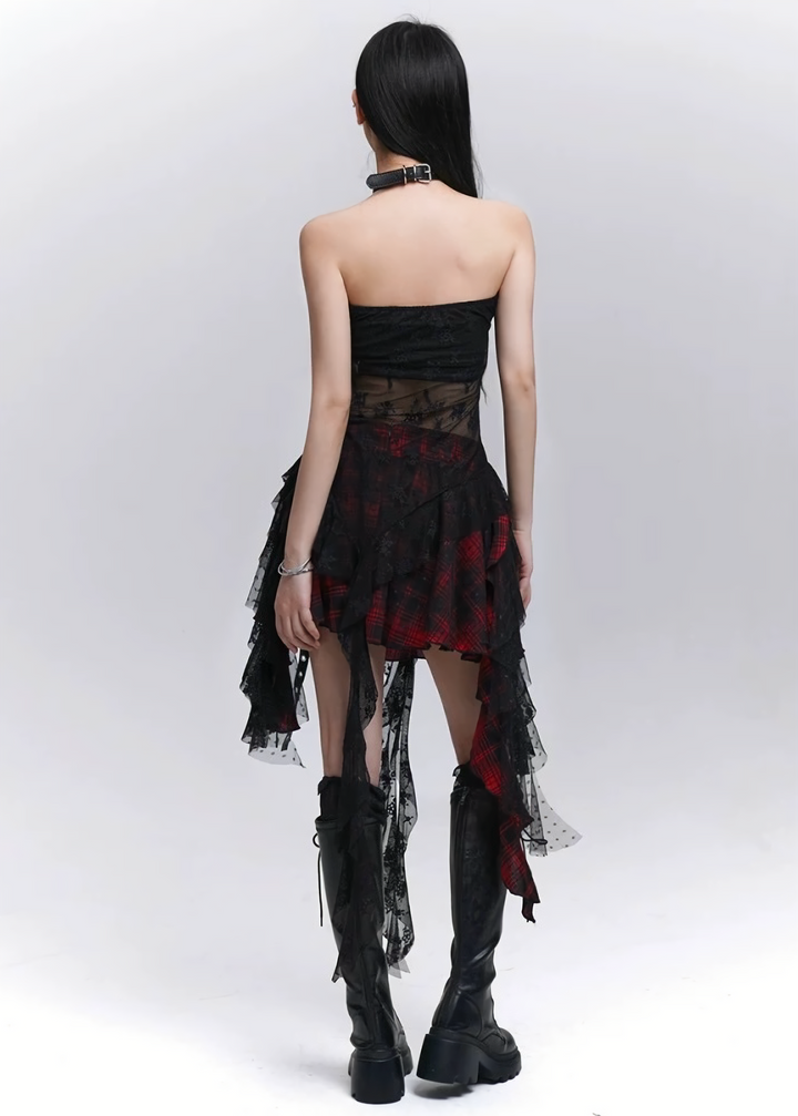 Asymmetrical Gothic Layered Skirt / LG1288