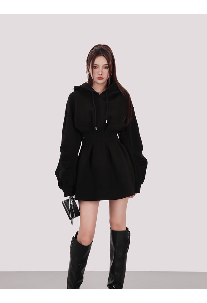 hooded sweatshirt dress/mu1102