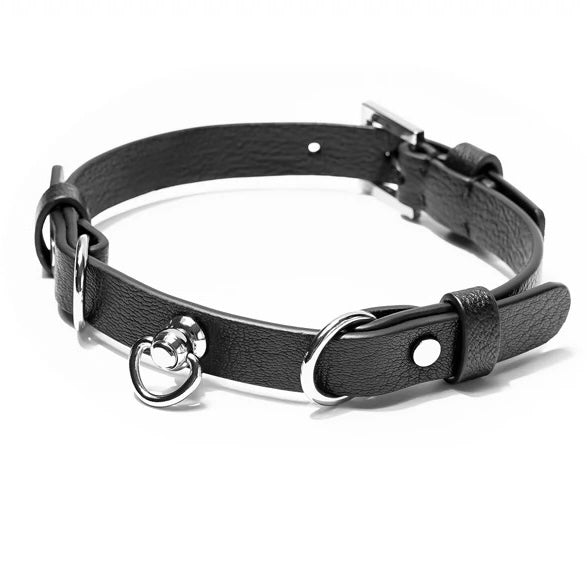 punk rock hanging ring choker / a1101