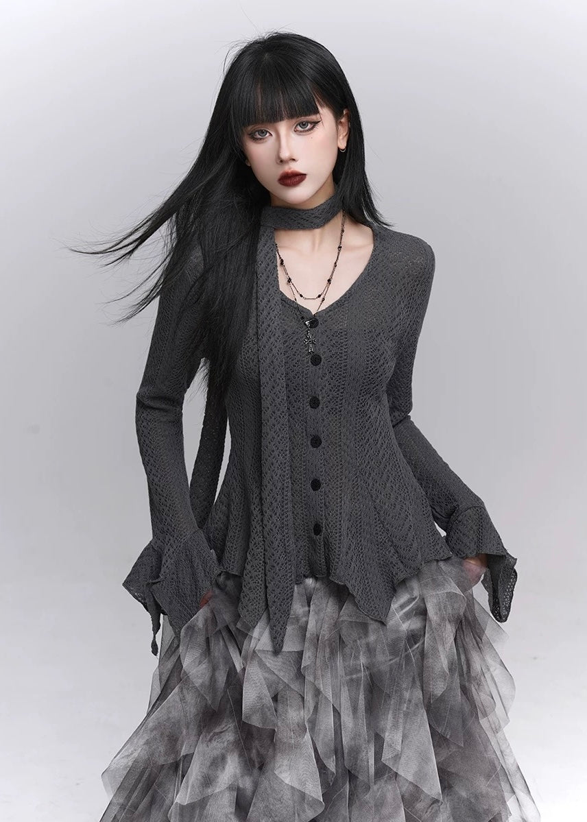 Gothic Sheer Knit cardigan / lg1348_e4r