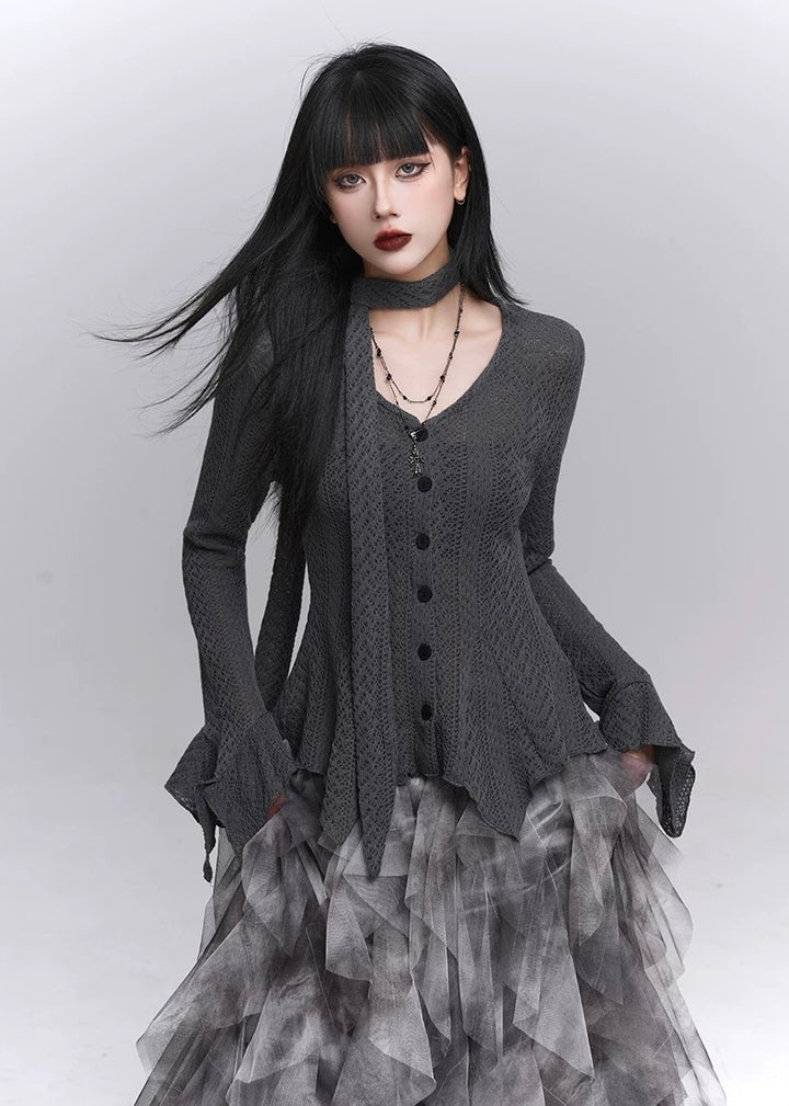 Gothic Sheer Knit cardigan / lg1348_e4r