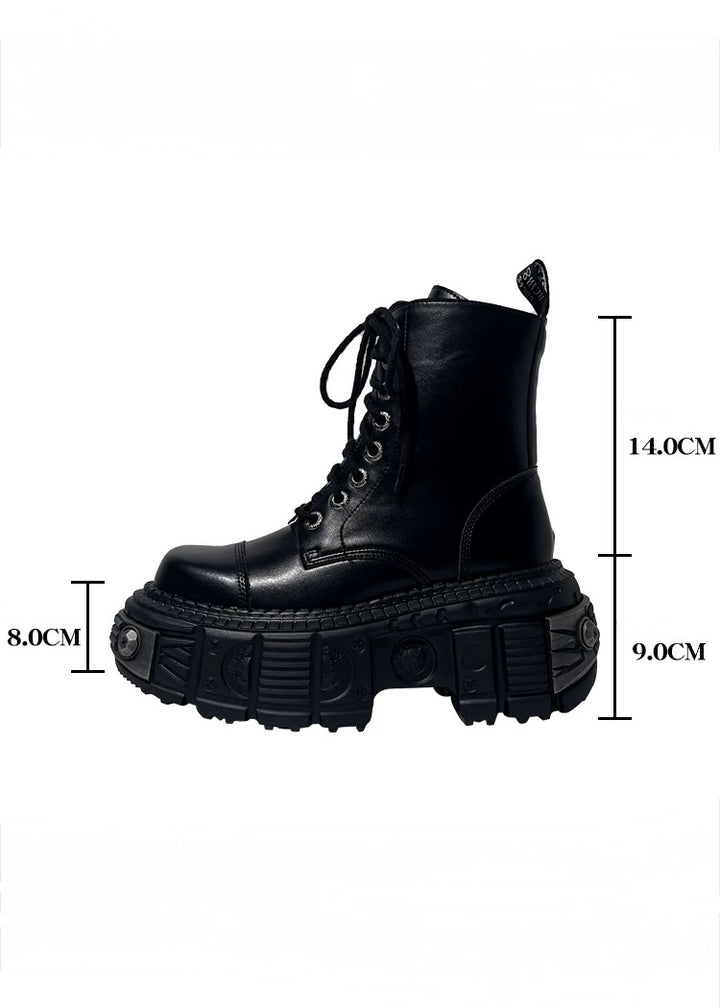 HEAVY SOLE LACE-UP BOOTS / V1166