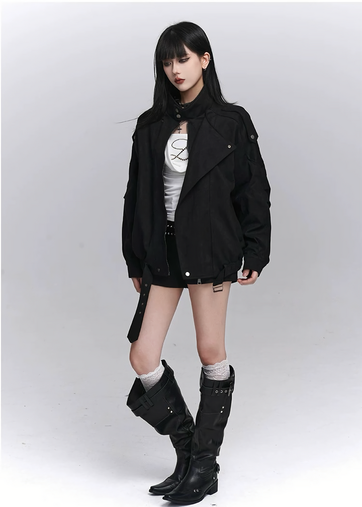 STRUCTURED SUEDE OVER JACKET / LG1440