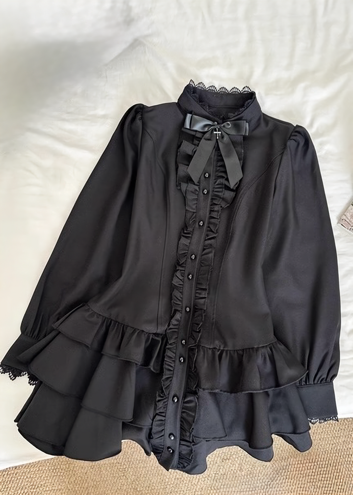 SILENT RUFFLE TIERED DRESS / LG1496