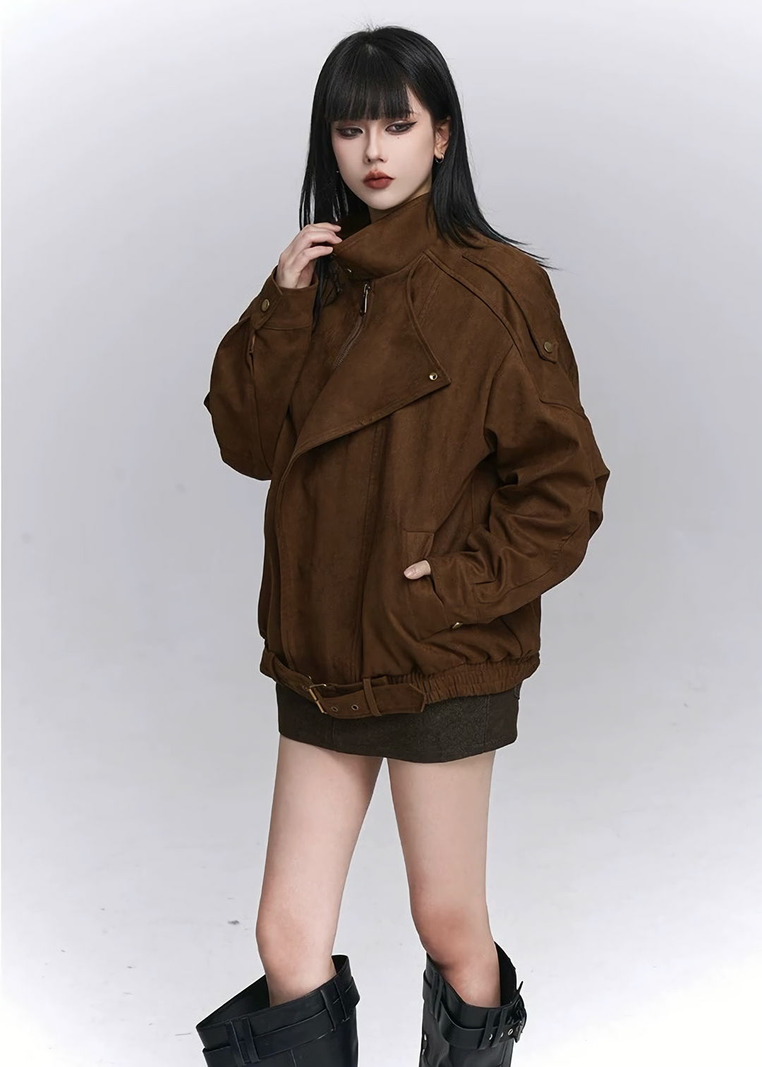 STRUCTURED SUEDE OVER JACKET / LG1440