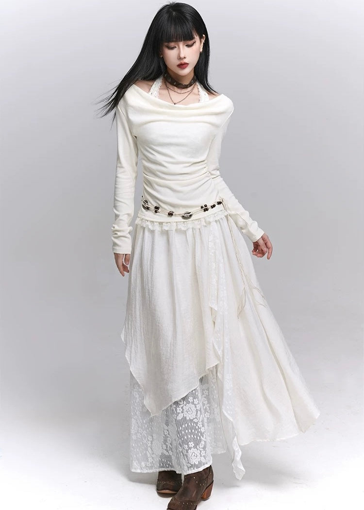 Dual Layer Lace Skirt / lg1349