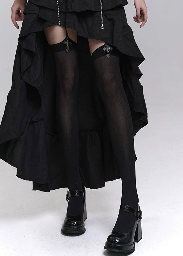 CROSS GARTER STOCKINGS / A1142
