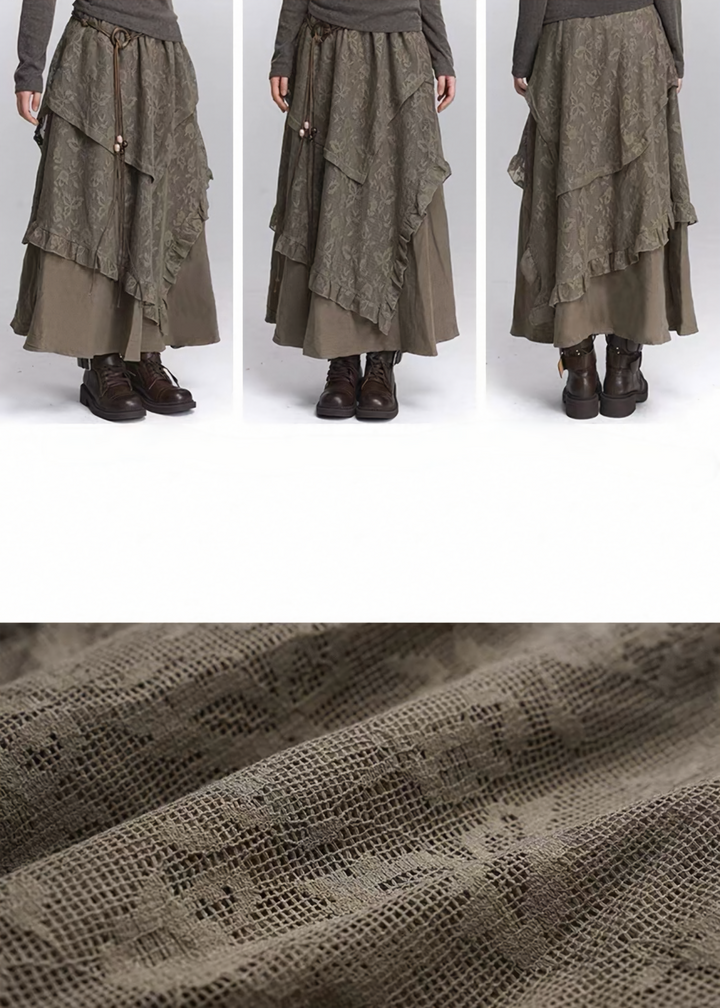 TWILIGHT LACE LAYERED SKIRT / LG1438