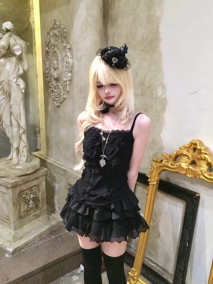 DARK LACE LAYERED CAMISOLE / LG1669