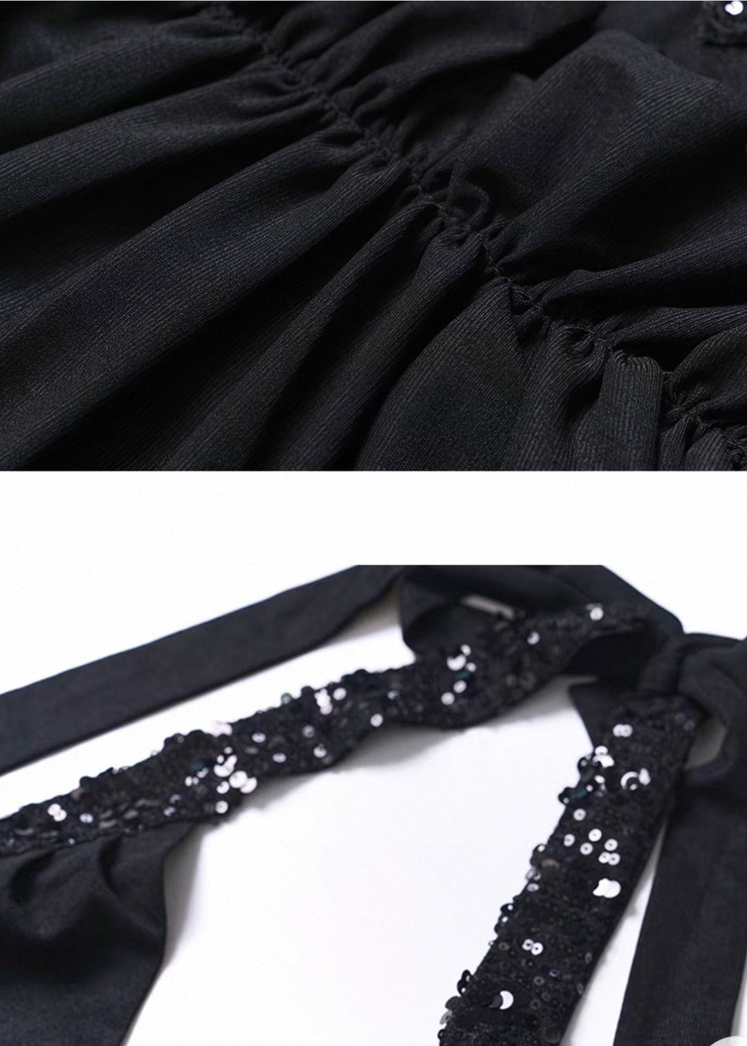 SEQUIN CROSS HALTER TOP / LG1548