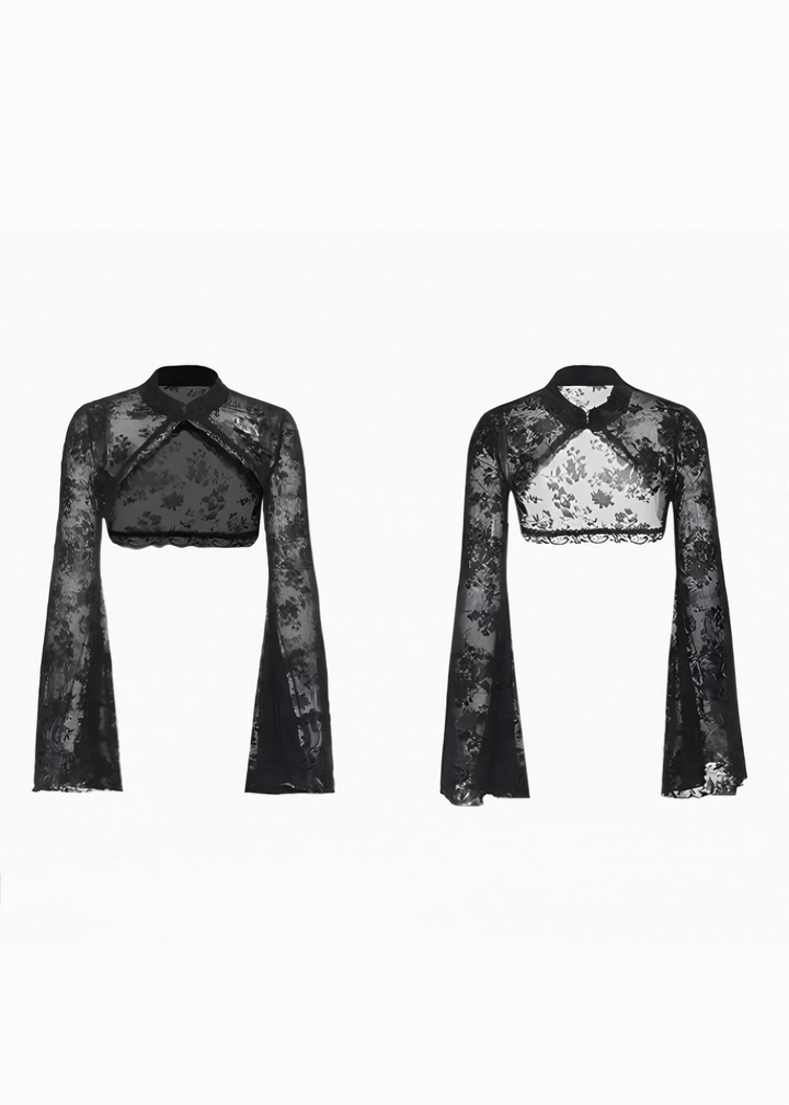 FLORAL LACE MINI DRESS &amp; BOLERO / LG1704