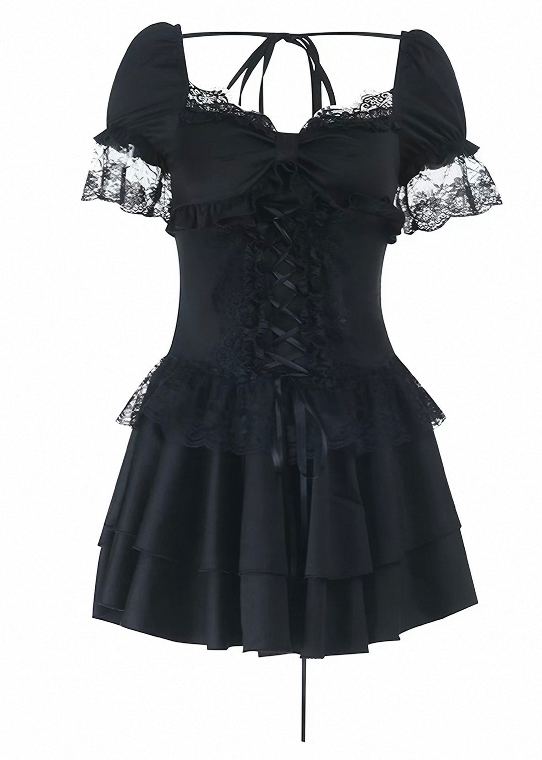 GOTHIC CORSET LACE MINI DRESS / LG1558
