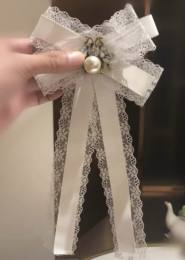 Ribbon Brooch Choker / A1146_e4r