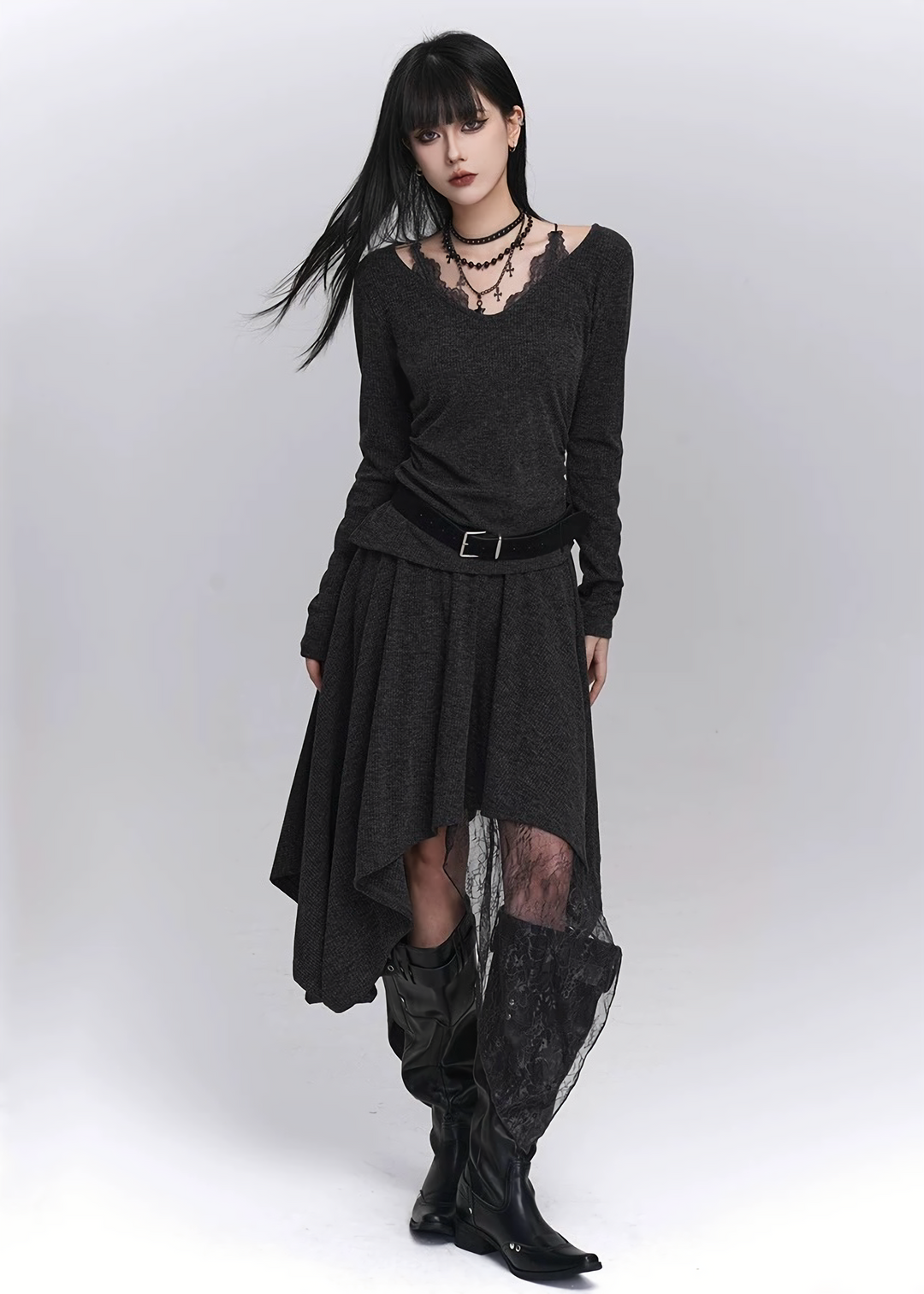 SHADOW LACE TWO-PIECE SET / LG1439