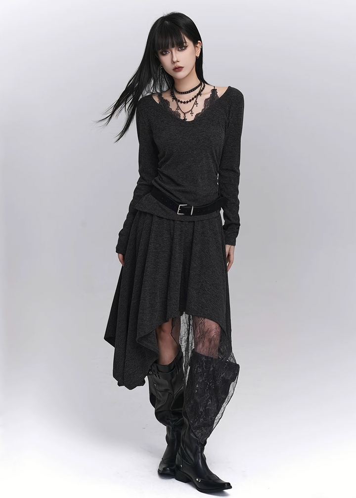 SHADOW LACE TWO-PIECE SET / LG1439