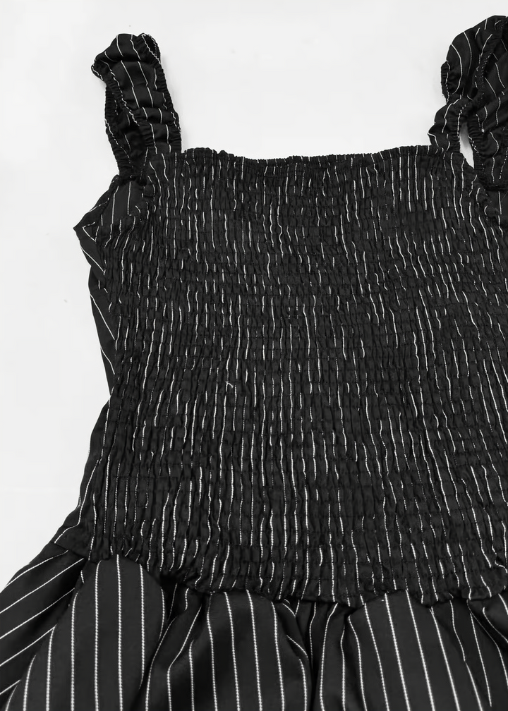 PINSTRIPE CORSET MINI DRESS / LG1575