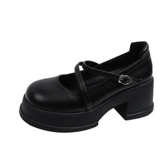 CROSS STRAP PLATFORM SHOES / V1159