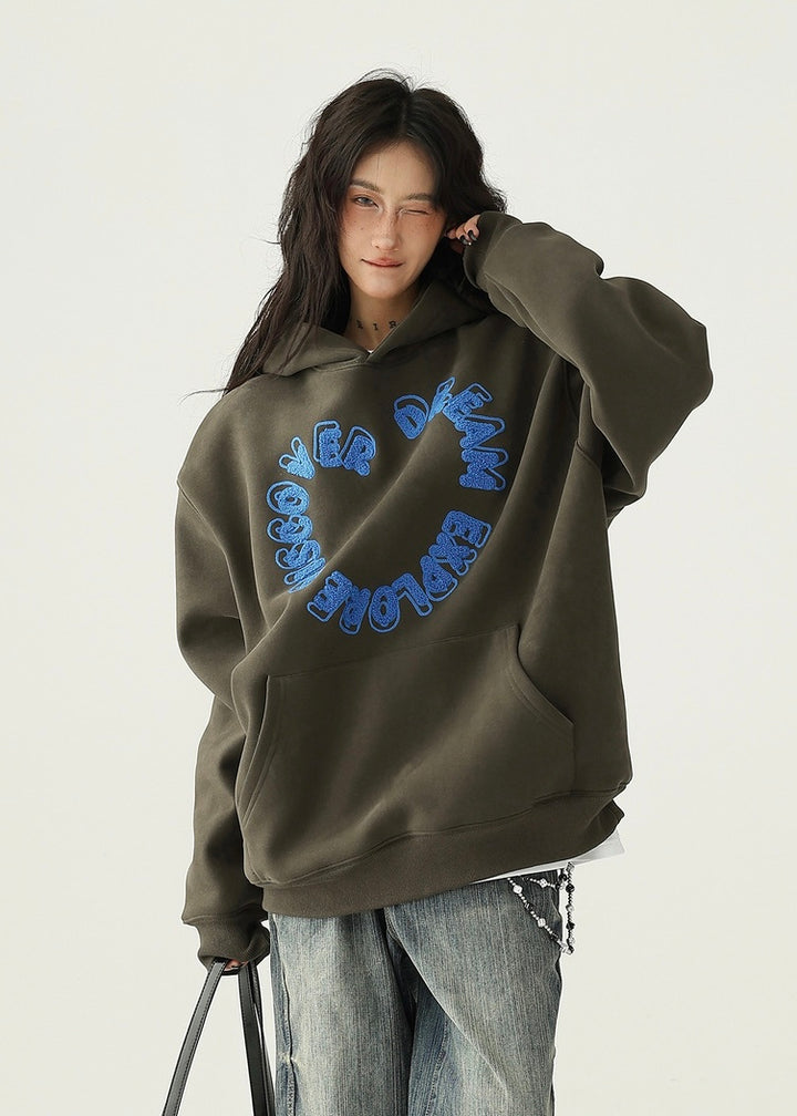 embroidery pullover hoodie / AS1169