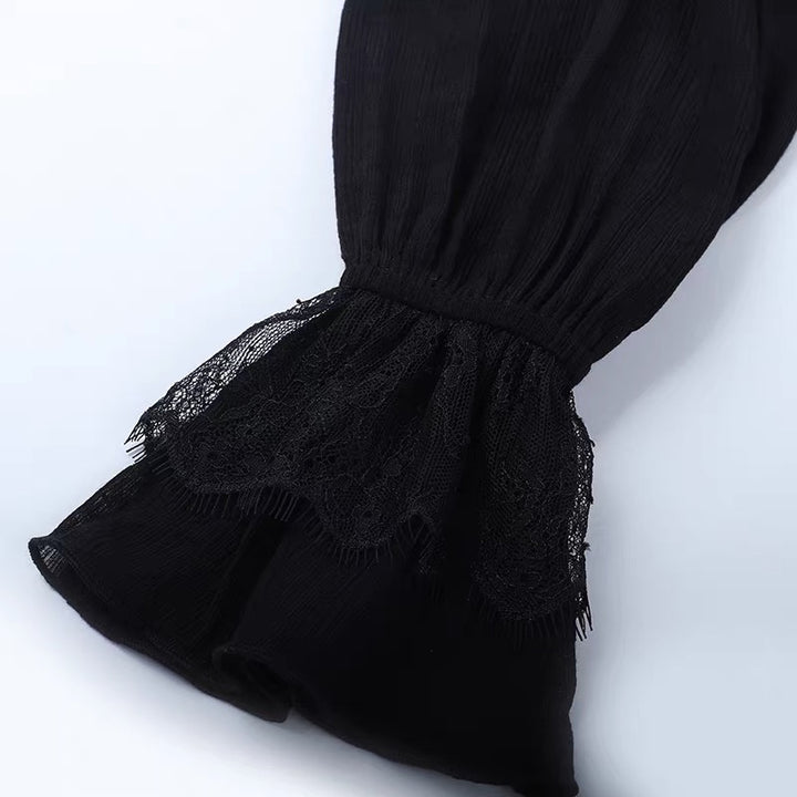 Midnight Ruffle Blouse / LG1403_e4r