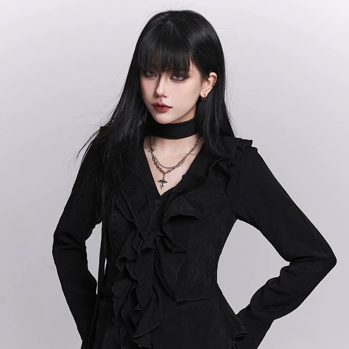 Double Chain Cross Necklace / A1147
