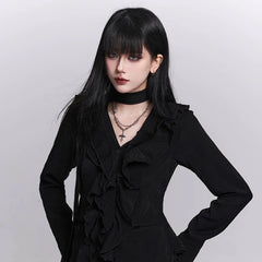 Double Chain Cross Necklace / A1147