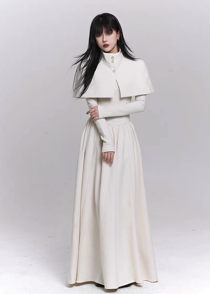 WHITE CEREMONY CAPE SET / LG1484