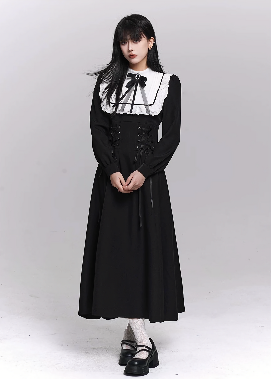 GOTHIC MAID LONG DRESS / LG1485